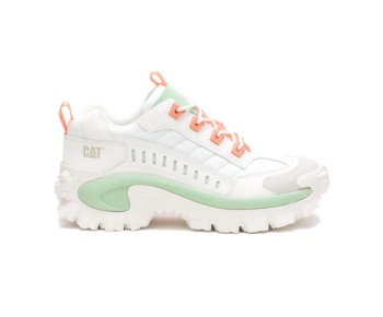 Caterpillar Sneakers South Africa Intruder Shoe White / Green - Cat Shoes For Women - AX5947601